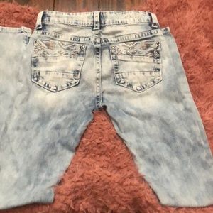 Daytrip acid wash skinny jeans
